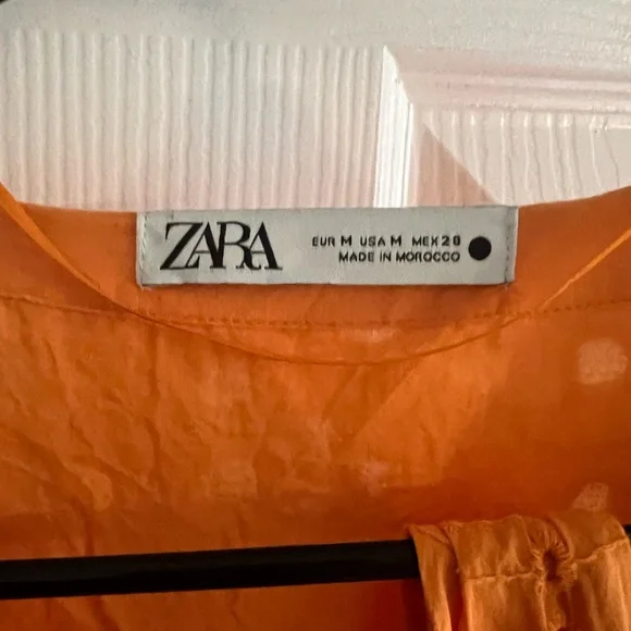 Zara maxi Orange dress size M - Picture 2 of 4